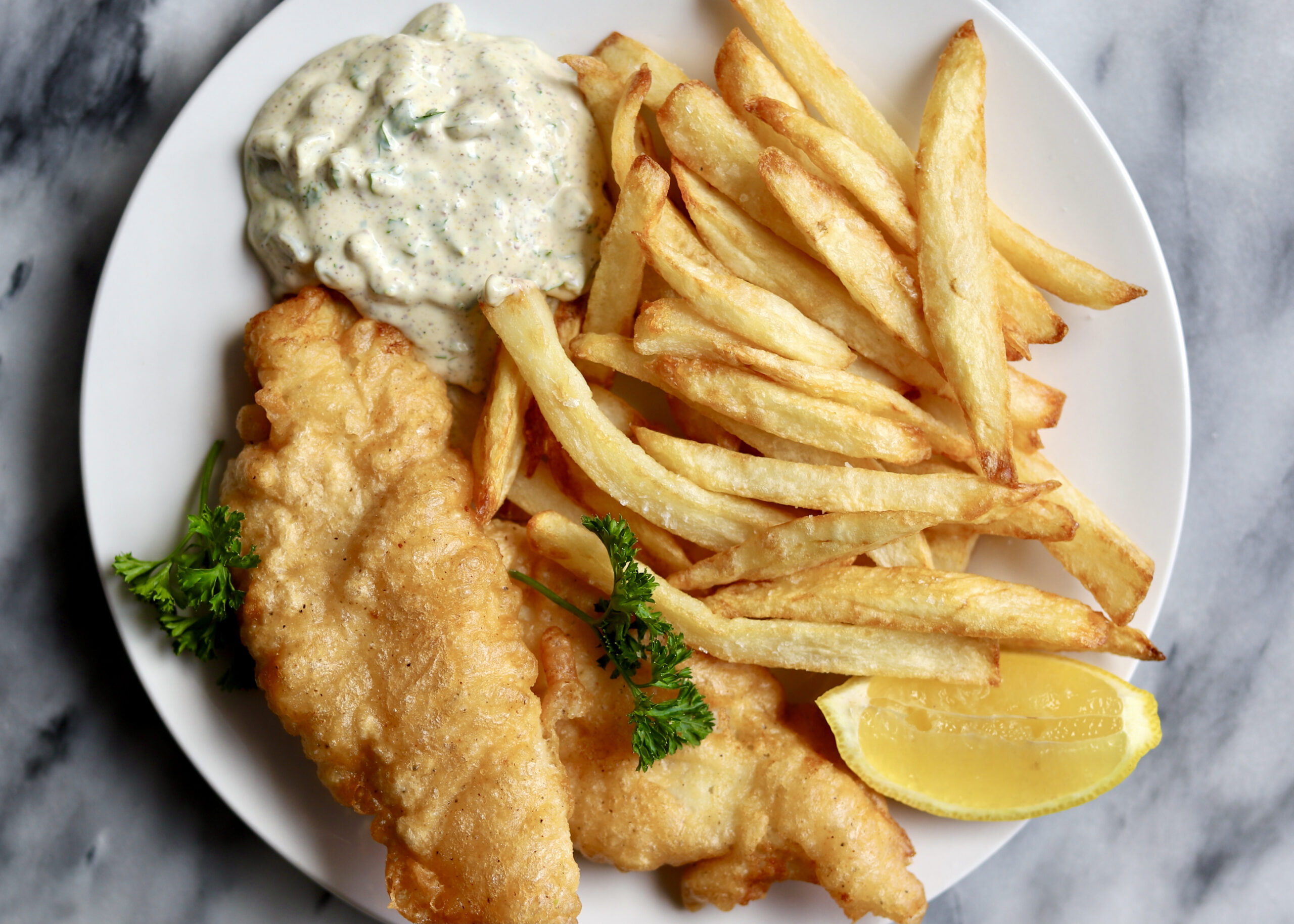 Fish and Chips with Tartar Sauce, Crispy and Fresh! - Much Butter