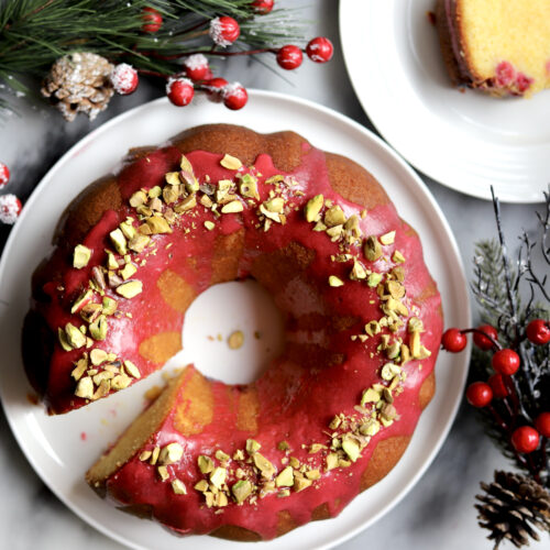 White Chocolate Cranberry Bundt Cake | The Domestic Rebel